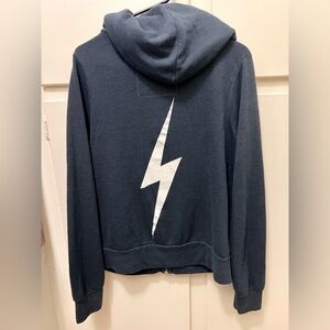 Aviator Nation zip-up Charcoal Bolt Hoodie